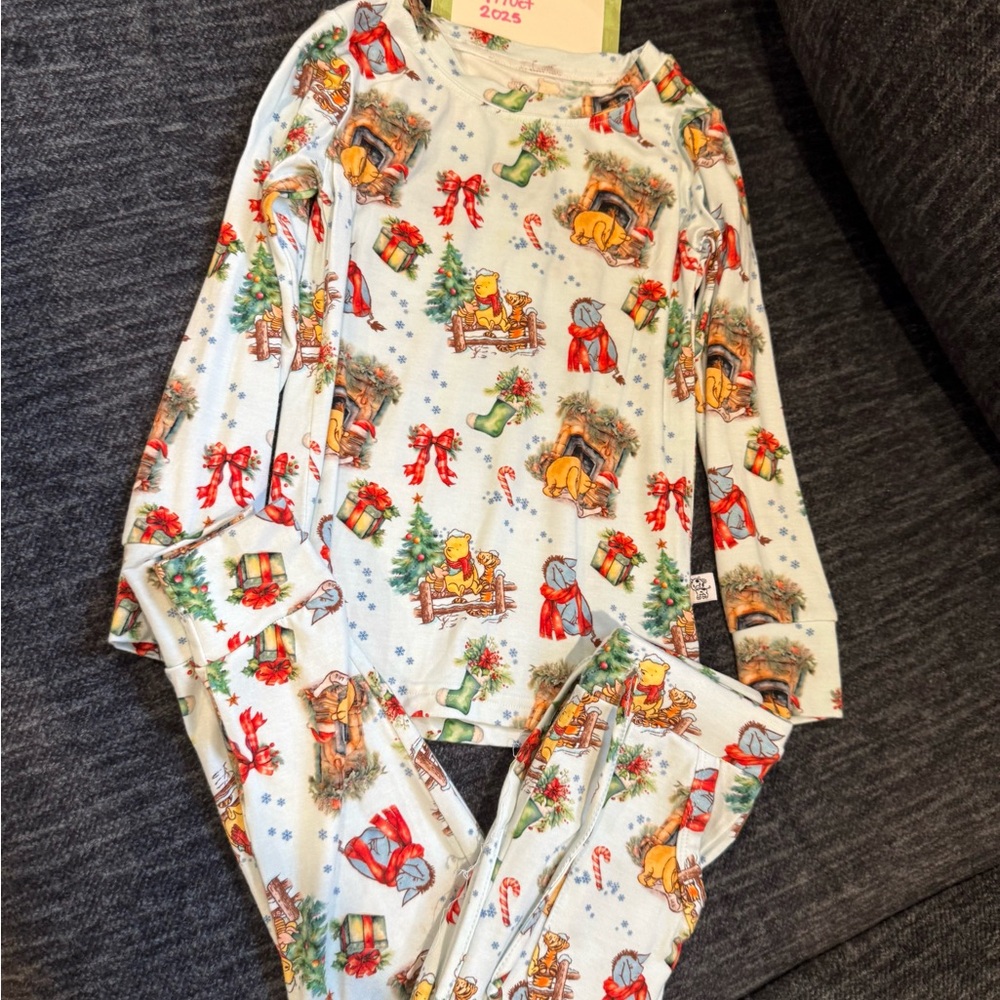 Charming Pooh Holiday Kids Pajama Set